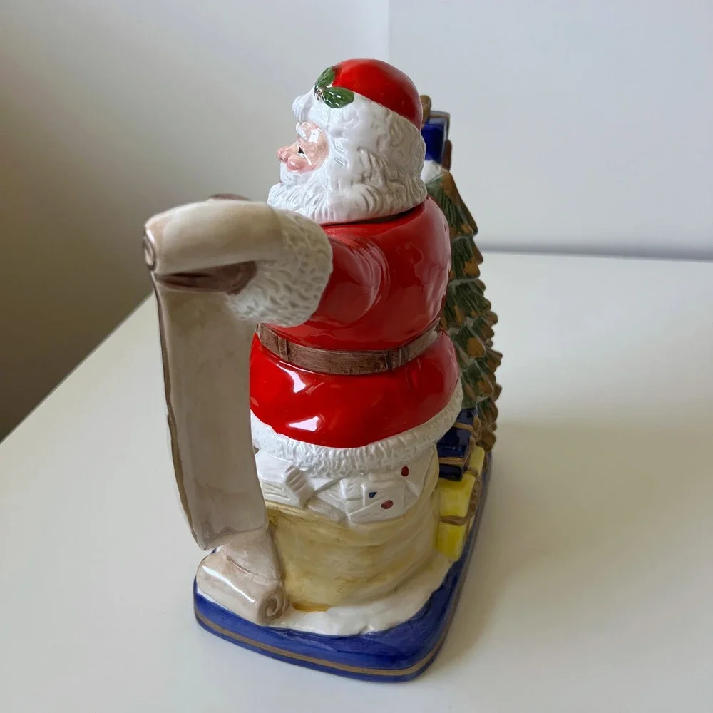 Vintage 1993 Fitz & Floyd OCI North Pole Express Santa Pitcher 5802 Christmas